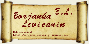 Borjanka Levičanin vizit kartica